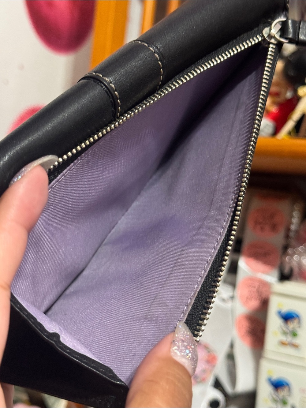 Coach Black Leather Continental Wallet - Picture 13 of 14